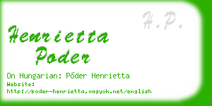 henrietta poder business card
